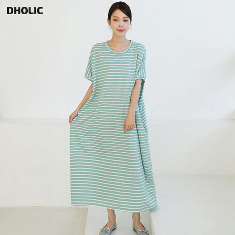 【新作10%OFF】配色ボーダーワンピース・全3色・t63268 レディース【ops】【韓国 ファッション ワンピース ロング 