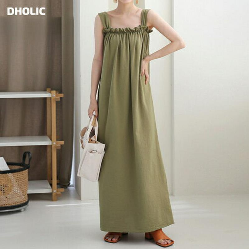 【新作10%OFF】フリルスリーブレスワンピース・全5色・t63264 レディース【ops】【韓国 ファッション ワンピース ロ