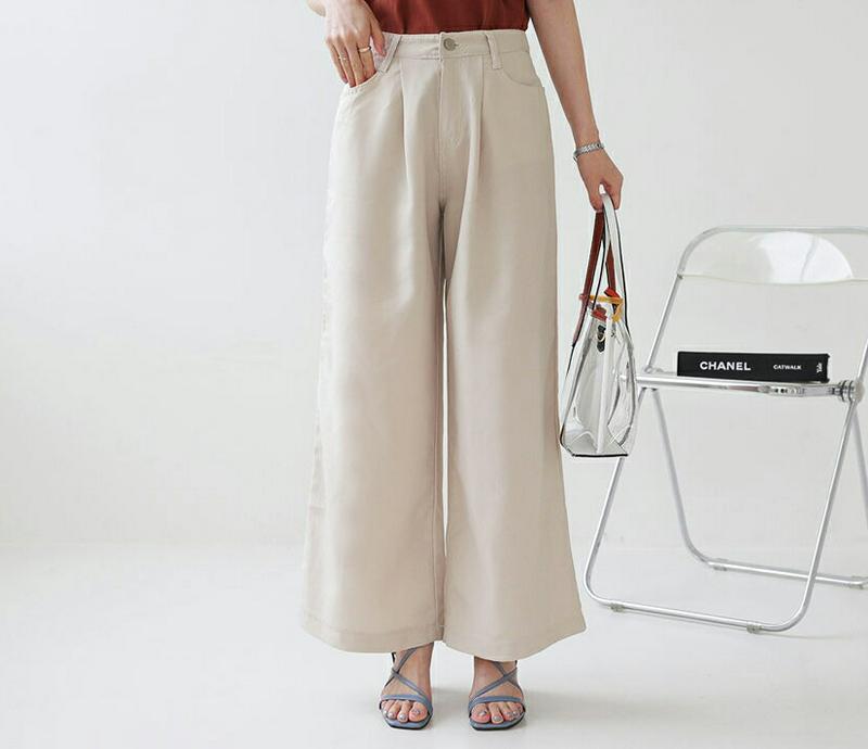 【新作10%OFF】ワイドボタンパンツ・全2色・t63272 レディース【pt】【韓国 ファッション パンツ ロングパンツ ズボ