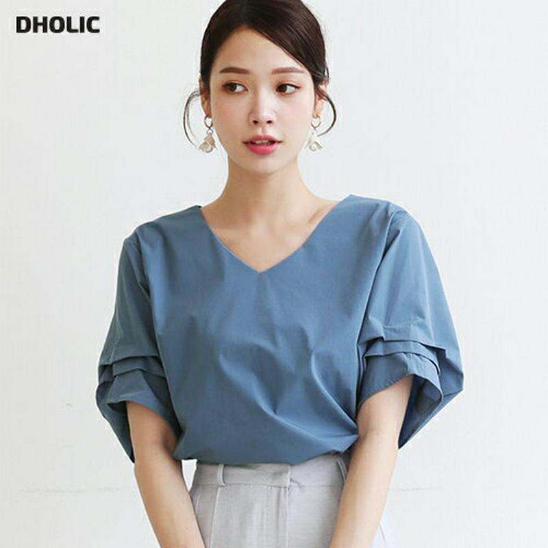 【新作10%OFF】バックリボンブラウス・全3色・b63262 レディース【bl】【韓国 ファッション トップス ブラウス 半袖