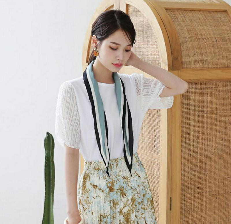 【新作10%OFF】レーススリーブTシャツ・全2色・t63251 レディース【tops】【韓国 ファッション トップス Tシャツ