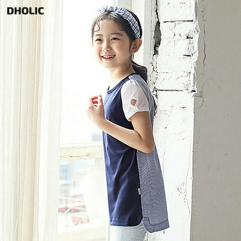 【新作10%OFF】バックストライプ切替Tシャツ・p004533 キッズ【3~8才】【tops】【トップス Tシャツ ストラップ
