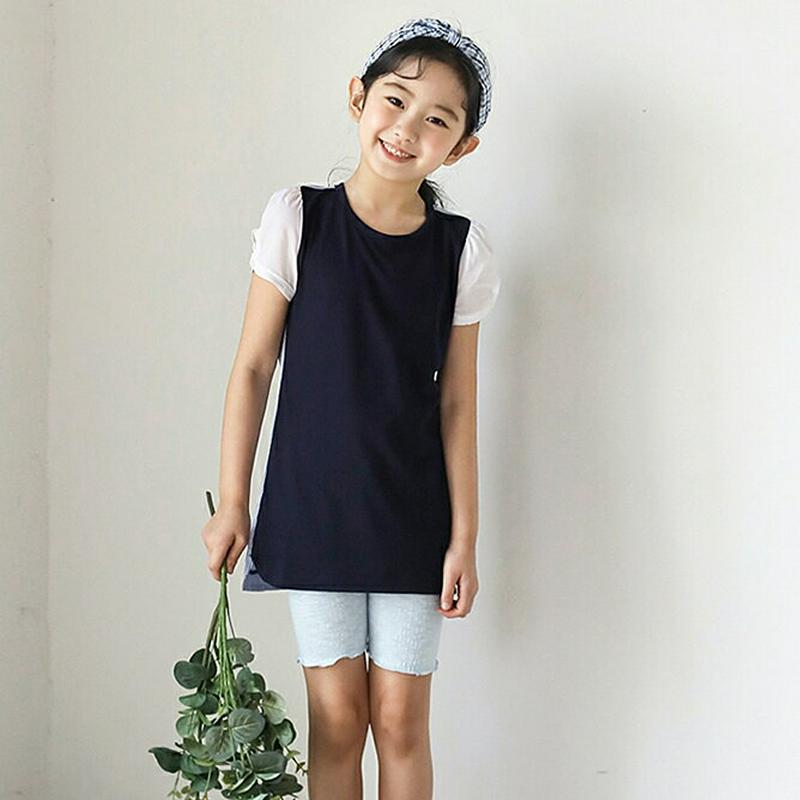 【新作10%OFF】バックストライプ切替Tシャツ・p004533 キッズ【3~8才】【tops】【トップス Tシャツ ストラップ