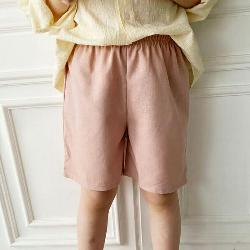2COLORSカラーハーフパンツ・p004451 キッズ【3~8才】【pt】【ボトムス パンツ ズボン ハーフパンツ 半ズボン シンプル カジュアル ラフ 単色 無地 女の子 男の子 韓国 韓国子供服 子供 こども 子供服 こども服】【KIDS】