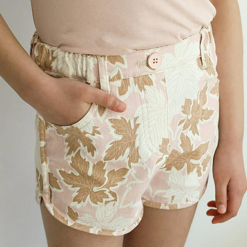 【新作10%OFF】フラワープリントショートパンツ・p004518 キッズ【3~8才】【pt】【ボトムス パンツ ショートパンツ