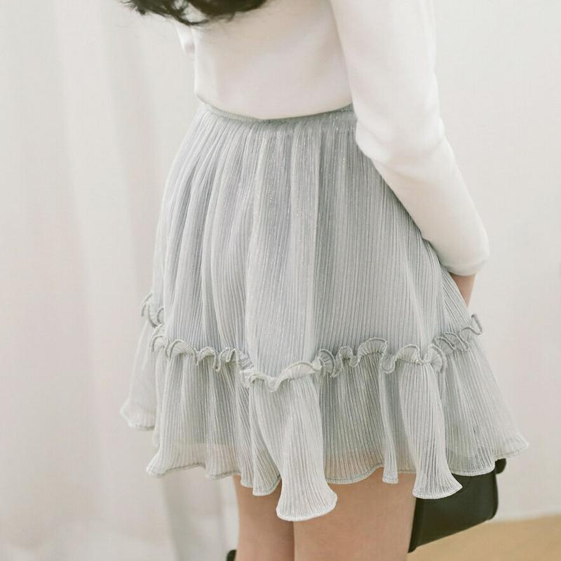 【新作10%OFF】グリッターフリルスカートパンツ・p004522 キッズ【3~8才】【sk】【ボトムス スカートパンツ ミニ 