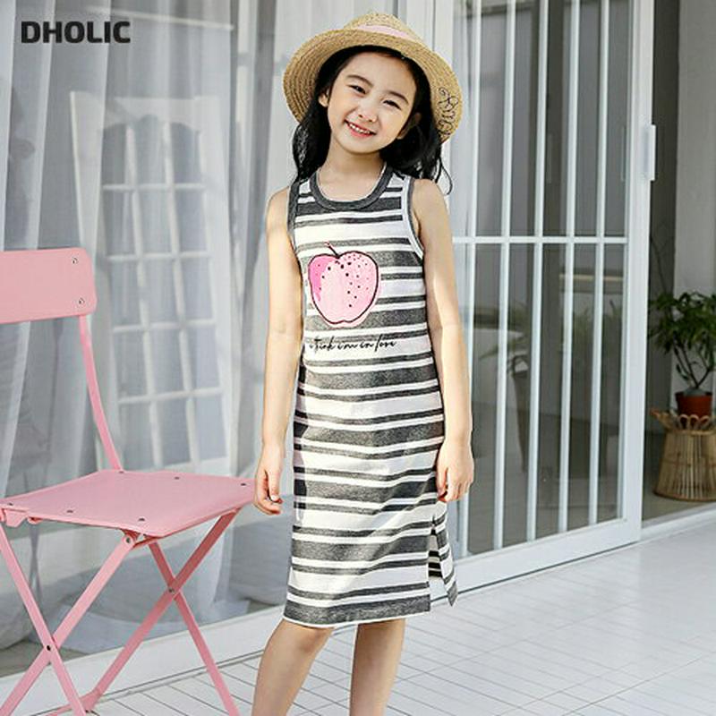【新作10%OFF】プリントボーダータンクトップワンピース・p004509 キッズ【3~8才】【ops】【ワンピース ミディ　ミ