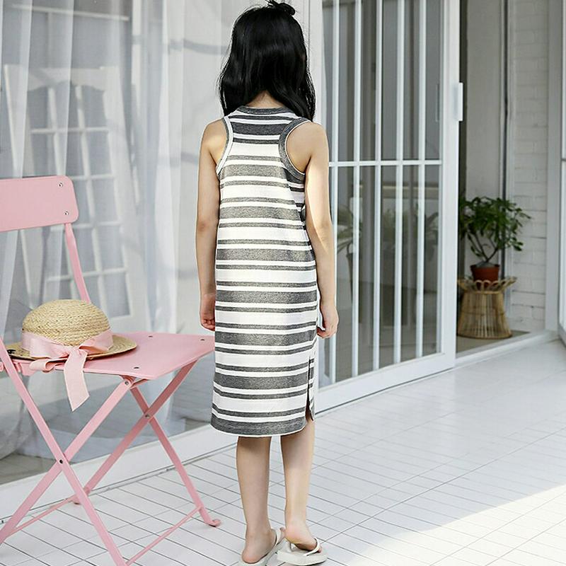 【新作10%OFF】プリントボーダータンクトップワンピース・p004509 キッズ【3~8才】【ops】【ワンピース ミディ　ミ