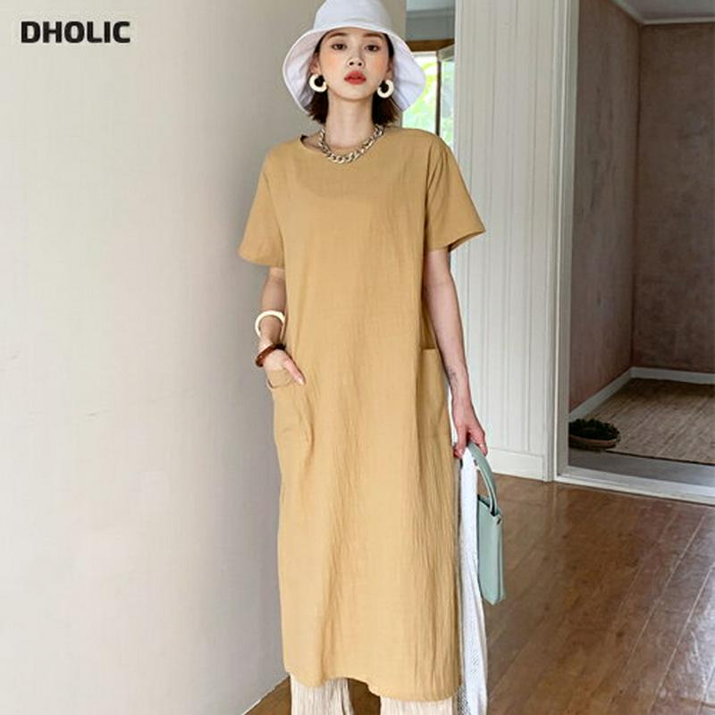 【只今10%OFF】ポケットロングワンピース・全4色・b55946 レディース【ops】【韓国 ファッション ワンピース ロング