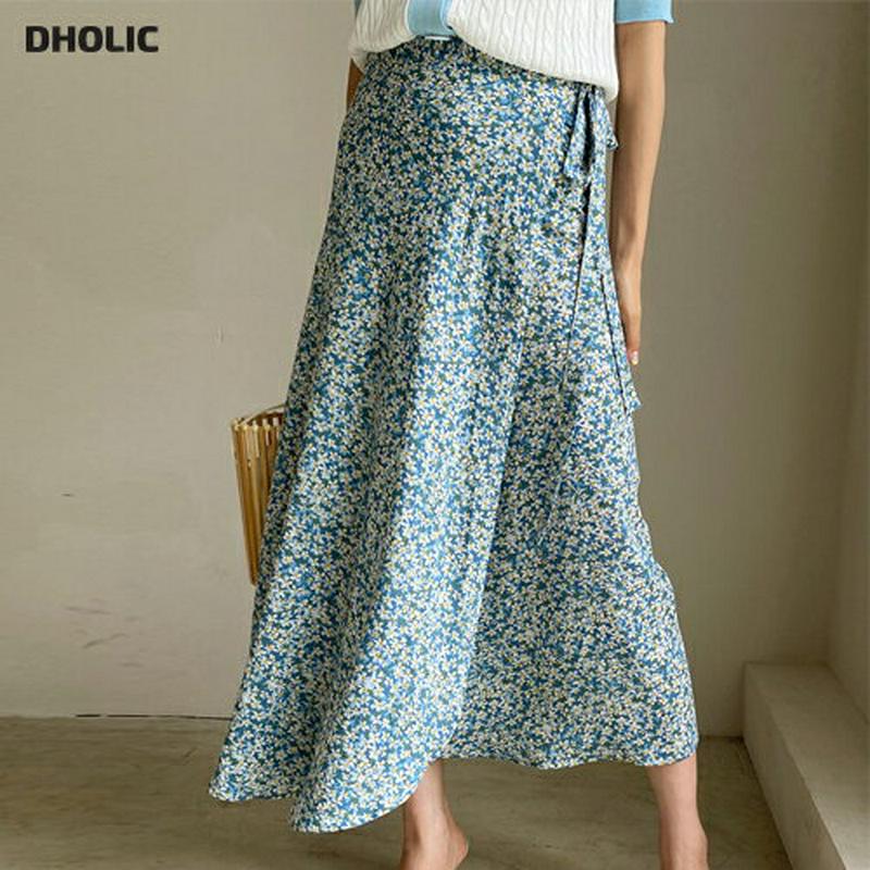 【只今10%OFF】フローラルラップスカート・全2色・b56015 レディース【sk】【韓国 ファッション スカート ロング ロ