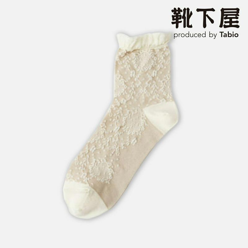 【全品送料無料★〜6/11 23:59迄】【あす楽】【靴下屋】 フロート花冠ドットロークルー 20〜22cm / 靴下 タビオ Tabio くつ下 レディース 小さいサイズ S 日本製