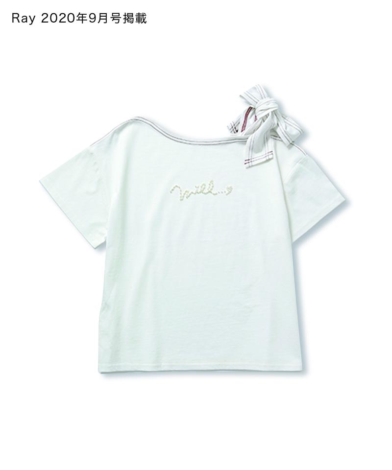 【Ray9月号掲載】パールロゴステッチロゴTシャツ