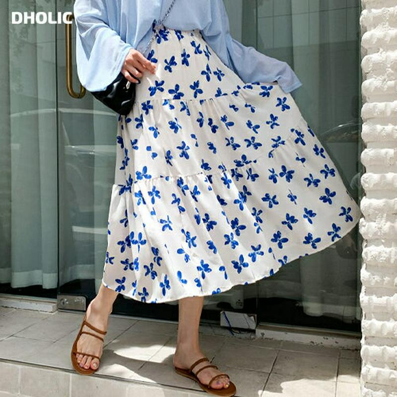 【新作10%OFF】フローラルティアードスカート・全2色・b60482 レディース【sk】【韓国 ファッション ボトムス スカー