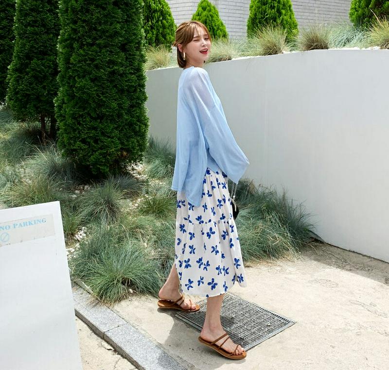 【新作10%OFF】フローラルティアードスカート・全2色・b60482 レディース【sk】【韓国 ファッション ボトムス スカー