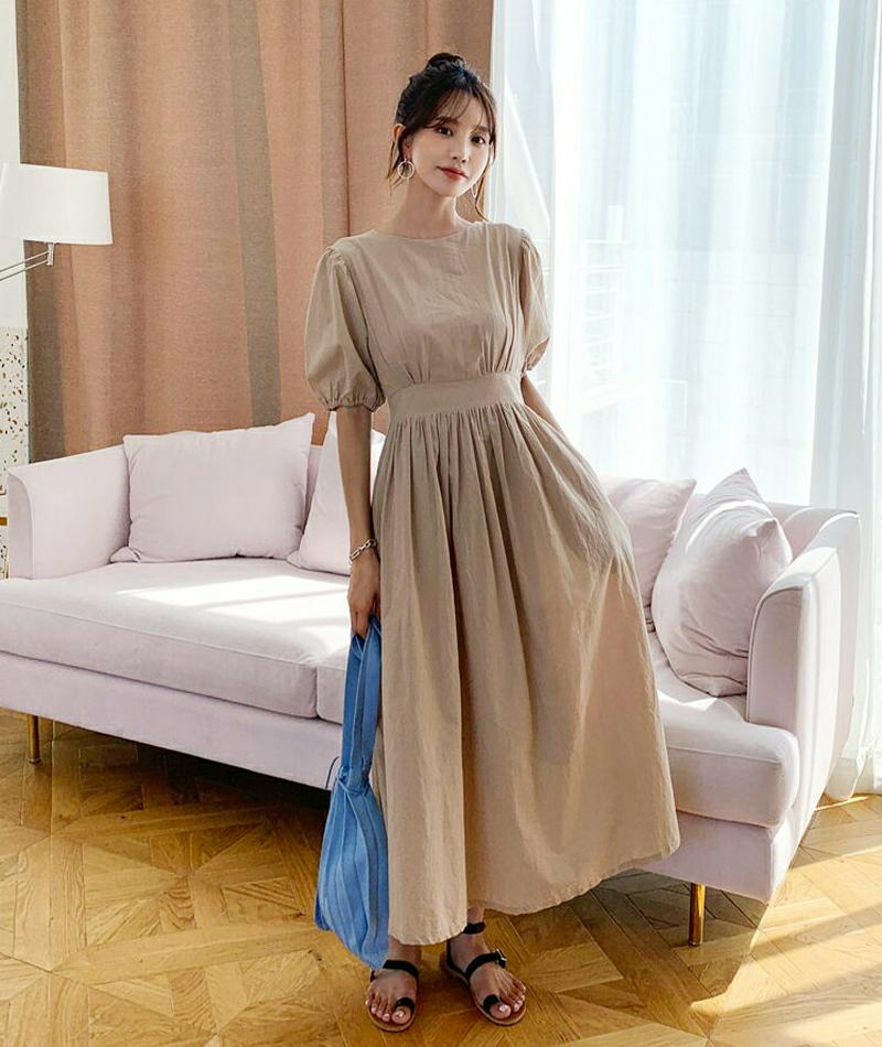 【新作10%OFF】バックリボンフレアワンピース・全2色・t60483 レディース【ops】【韓国 ファッション ワンピース ロ