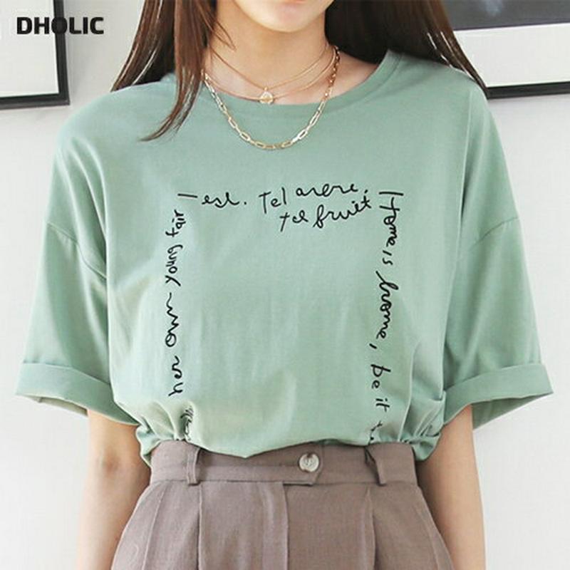 【新作10%OFF】ボクシーレタリングTシャツ・全4色・b63331 レディース【tops】【韓国 ファッション トップス Tシ