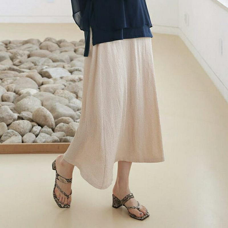 【新作10%OFF】テクスチャーフレアスカート・全3色・b63348 レディース【sk】【韓国 ファッション スカート ロング 