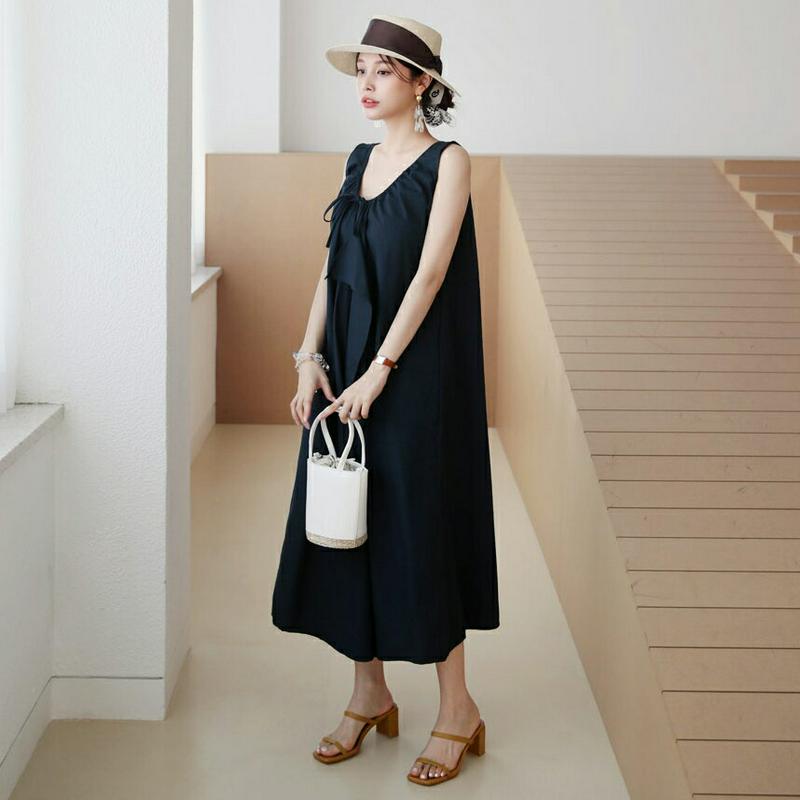 【新作10%OFF】フリルスリーブレスワンピース・全2色・b63223 レディース【ops】【韓国 ファッション　ワンピース ロ