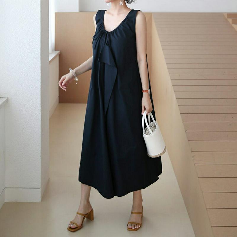 【新作10%OFF】フリルスリーブレスワンピース・全2色・b63223 レディース【ops】【韓国 ファッション　ワンピース ロ