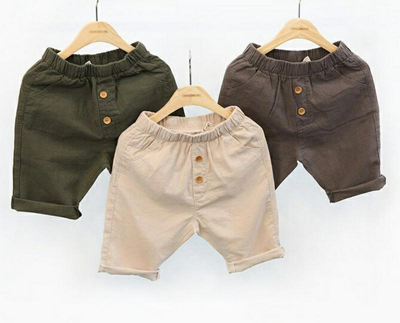 ボタンポイントリネンハーフパンツ・p004501 キッズ【3~8才】【pt】【ボトムス パンツ ズボン ハーフパンツ 半ズボン リネン カジュアル シンプル 女の子 男の子 夏 韓国 韓国子供服 子供 こども 子供服 こども服】【KIDS】