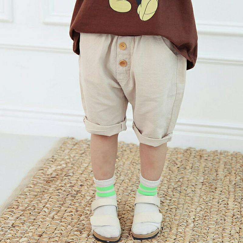 ボタンポイントリネンハーフパンツ・p004501 キッズ【3~8才】【pt】【ボトムス パンツ ズボン ハーフパンツ 半ズボン リネン カジュアル シンプル 女の子 男の子 夏 韓国 韓国子供服 子供 こども 子供服 こども服】【KIDS】