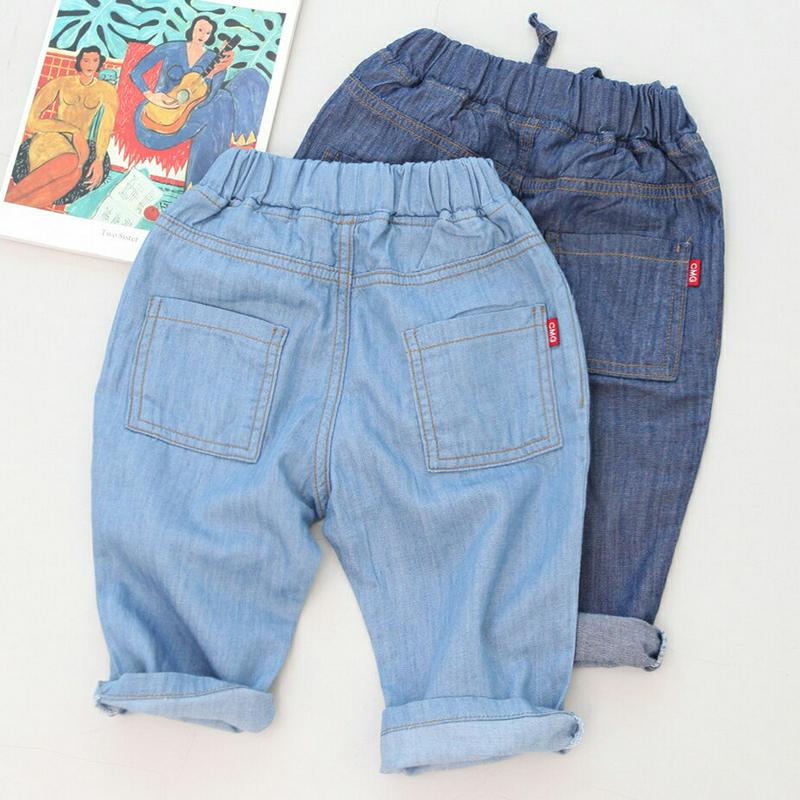 ドロストクロップドデニムパンツ・p004503 キッズ【3~8才】【pt】【ボトムス パンツ ズボン デニム デニムパンツ クロップドパンツ ドロスト 男の子 女の子 カジュアル 単色 無地 春 夏 韓国 韓国子供服 子供 こども 子供服 こども服】【KIDS】