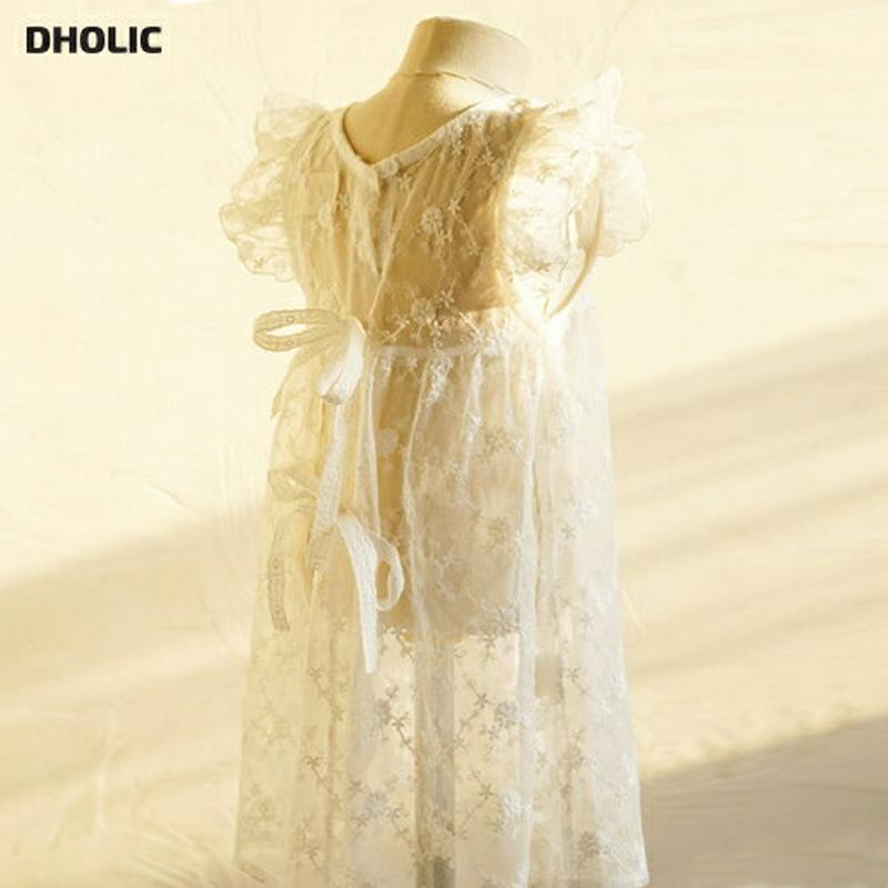 【送料無料】2TYPEレースバックリボンワンピース・p004581 キッズ【0~2才】【ops】【ワンピース ロングワンピース シアー シースルー 透け感 レース 総レース リボン 女の子 かわいい 韓国 韓国子供服 子供 こども 子供服 こども服】【KIDS】