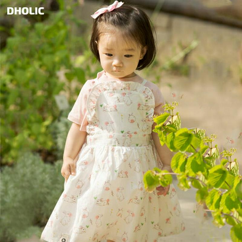 Bunnyストラップフレアワンピース・p004599 キッズ【0~2才】【ops】【ワンピース ロングワンピース フレア フリル 綿 コットン ウサギ ストラップ ノースリーブ 柄 かわいい 女の子 韓国 韓国子供服 子供 こども 子供服 こども服】【KIDS】