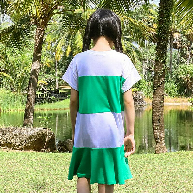 【只今10%OFF】カラーブロックフレアワンピース p003586・キッズ 【3~8才】【ops】【韓国 ファッション ワンピー