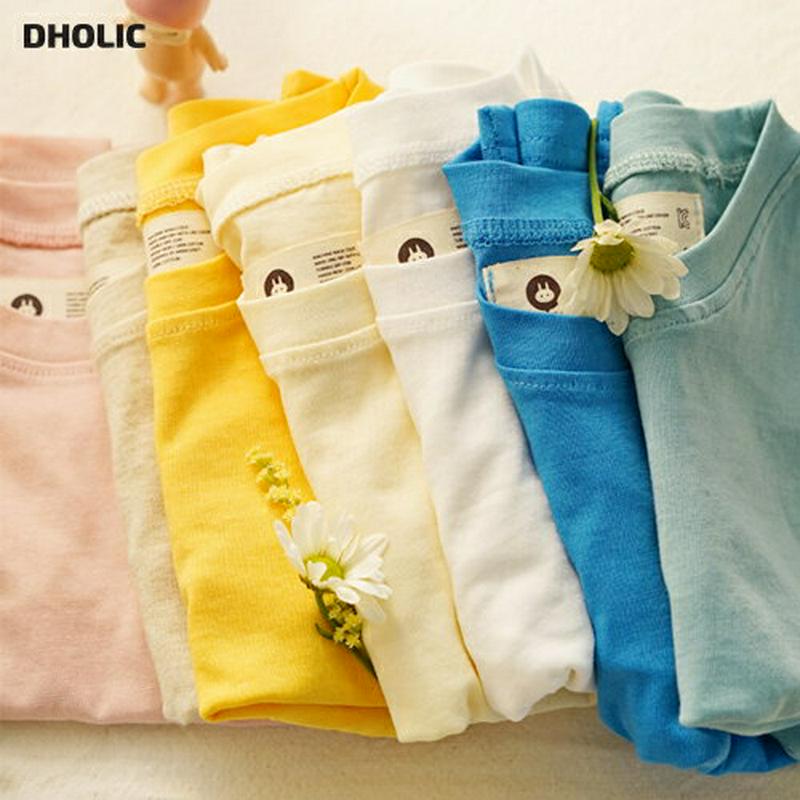 クルーネック半袖Tシャツ・p004561 キッズ【0~2才】【tops】【トップス Tシャツ 半袖 ハーフスリーブ クルーネック 綿 コットン 女の子 男の子 ベビー シンプル 単色 無地 韓国 韓国子供服 子供 こども 子供服 こども服】【KIDS】