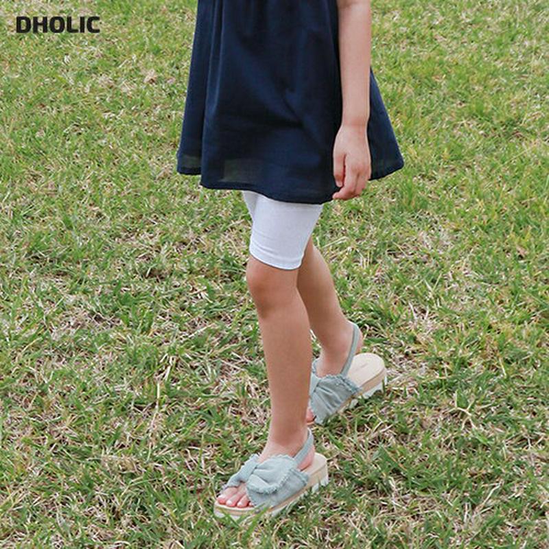 【只今10%OFF】ハーフカラーレギンス p003595・キッズ 【3~8才】【pt】【韓国 ファッション ボトムス レギンス 