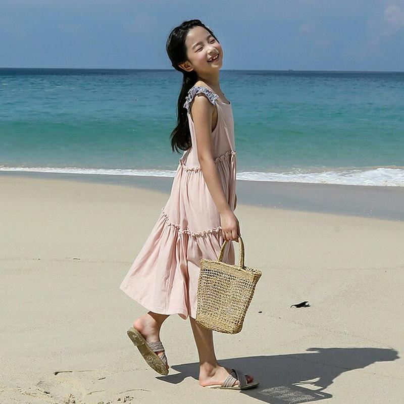 【只今10%OFF】フラワーストラップティアードワンピース・p003708 キッズ【3~8才】【ops】【ワンピース ミディ丈 