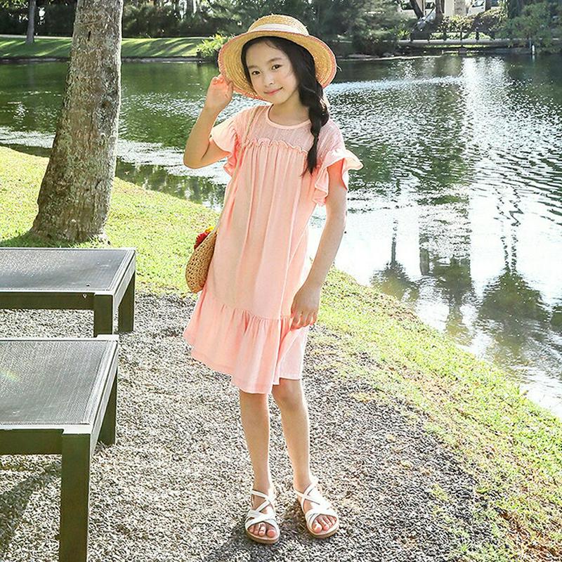 【只今10%OFF】レースパネルフリルワンピース p003583・キッズ 【3~8才】【ops】【韓国 ファッション ワンピース