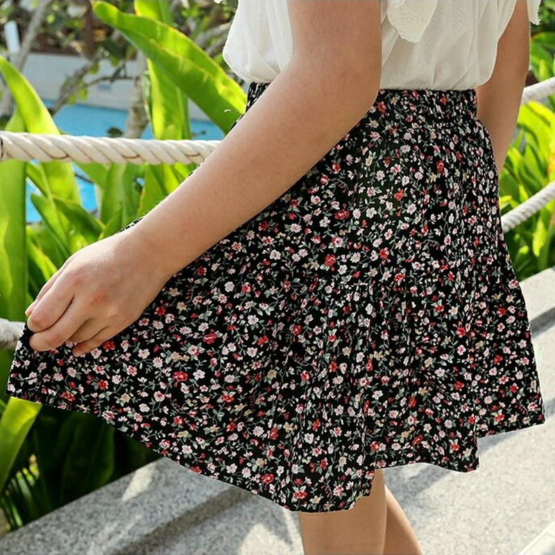 【只今10%OFF】小花柄フレアスカートパンツ・p003700 キッズ【3~8才】【pt】【パンツ スカートパンツ キュロットパ