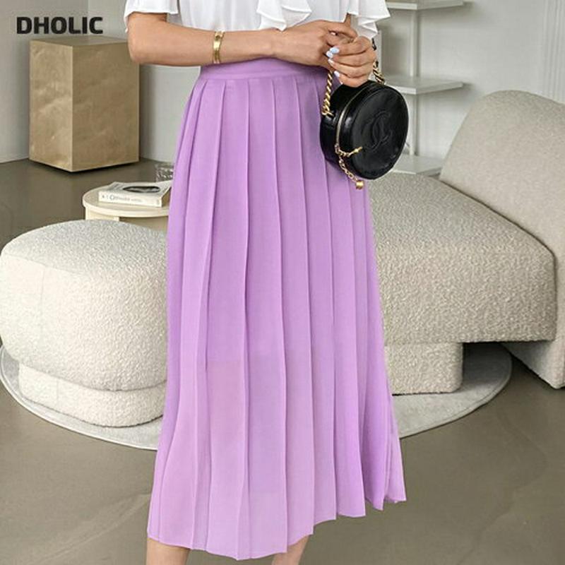 【新作10%OFF】プリーツシフォンスカート・全4色・t60650 レディース【sk】【韓国 ファッション ボトムス スカート 