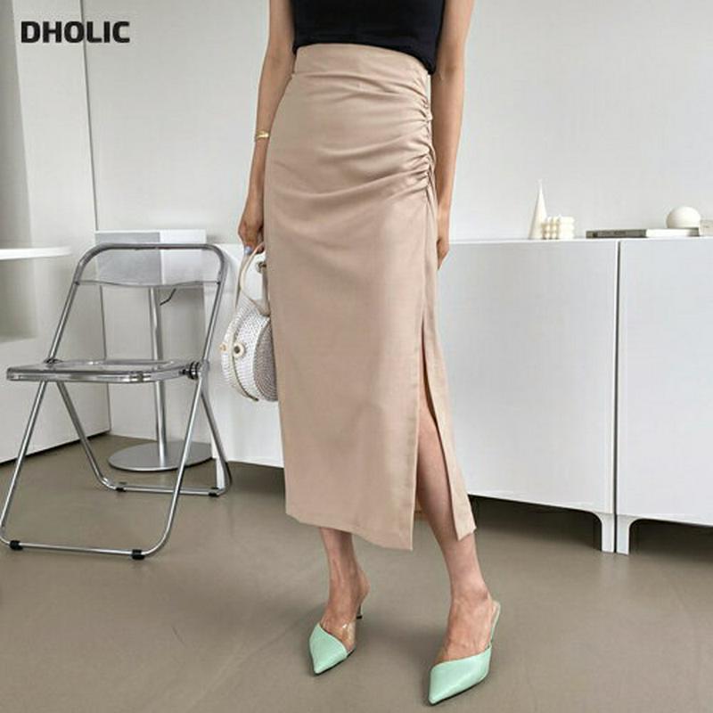 【新作10%OFF】サイドギャザースカート・全2色・t60649 レディース【sk】【韓国 ファッション ボトムス スカート ロ