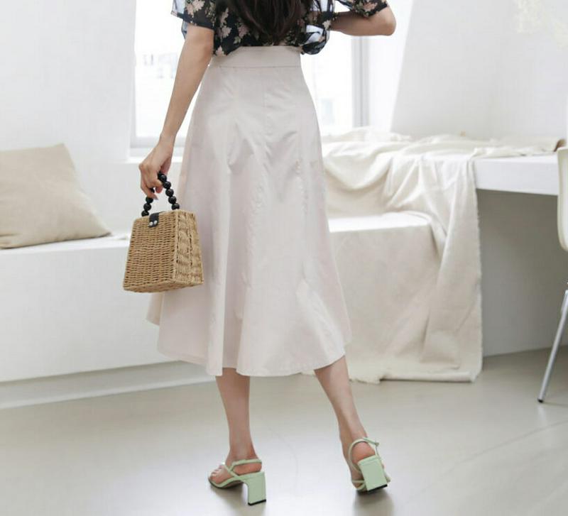 【新作10%OFF】ストラップ付フレアスカート・全2色・b60652 レディース【sk】【韓国 ファッション ボトムス スカート