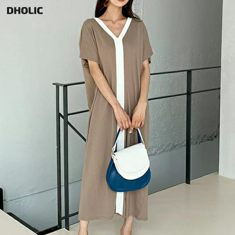 【新作10%OFF】2WAYコントラストカラーワンピース・全3色・b60500 レディース【ops】【韓国 ファッション ワンピ