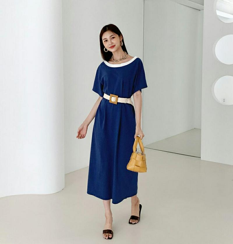 【新作10%OFF】2WAYコントラストカラーワンピース・全3色・b60500 レディース【ops】【韓国 ファッション ワンピ