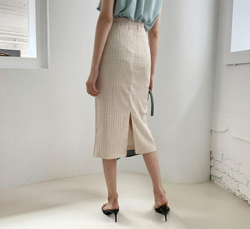 【新作10%OFF】チェックHラインスカート・全3色・t60508 レディース【sk】【韓国 ファッション ボトムス スカート 