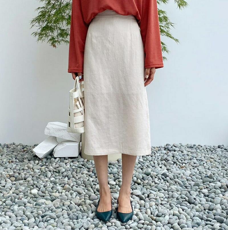 【新作10%OFF】Hラインスカート・全2色・t60515 レディース【sk】【韓国 ファッション ボトムス スカート ロング丈