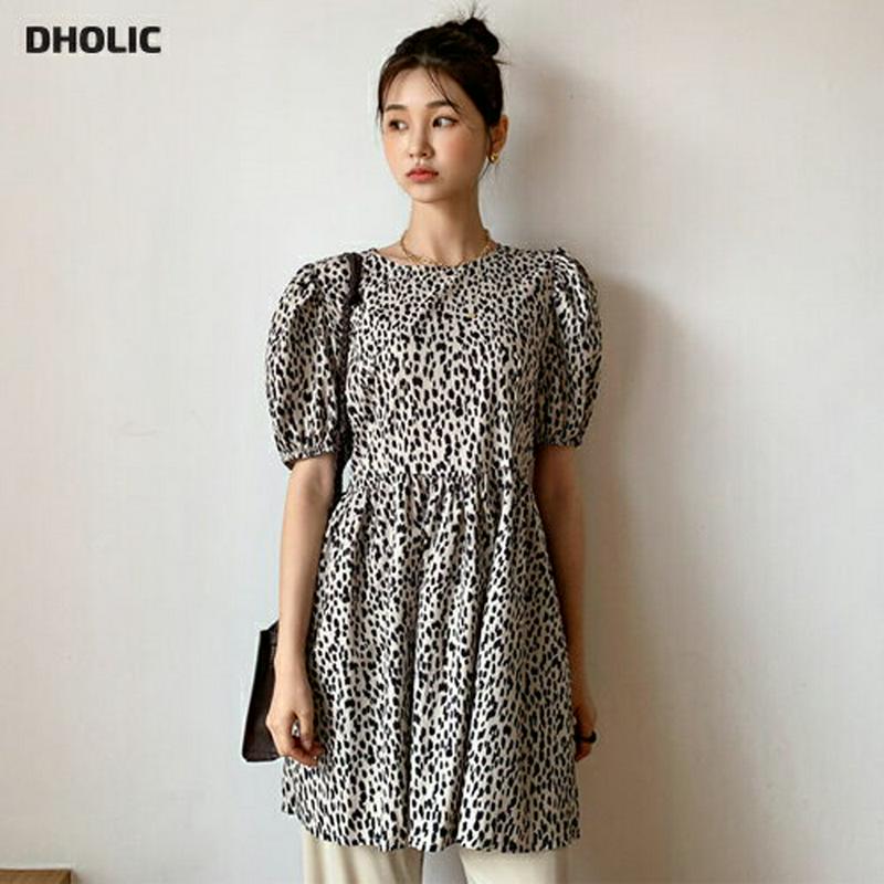 【新作10%OFF】レオパードミニワンピース・全1色・t47844 レディース【ops】【韓国 ファッション ワンピース ミニ丈