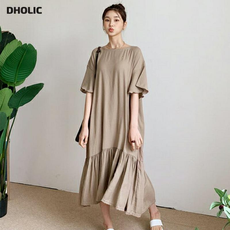 【新作10%OFF】フレアロングワンピース・全3色・b47810 レディース【ops】【韓国 ファッション ワンピース ロングワ