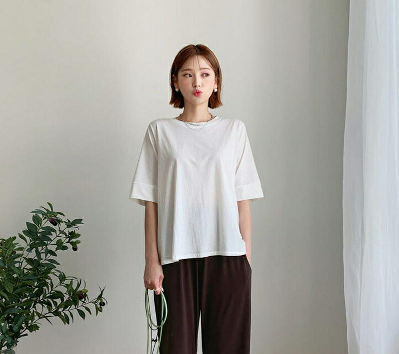 【新作10%OFF】バックスリットリボンTシャツ・全3色・t47803 レディース【tops】【韓国 ファッション トップス T