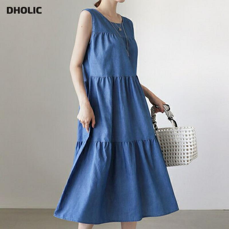 【新作10%OFF】デニムティアードワンピース・全2色・b63389 レディース【ops】【韓国 ファッション ワンピース ロン