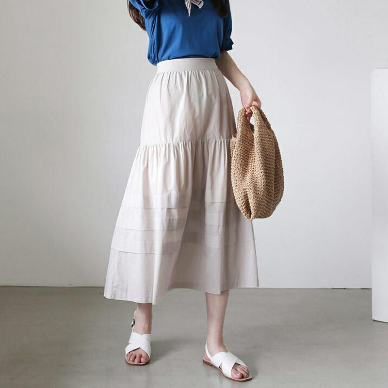 【新作10%OFF】ギャザータックスカート・全4色・b63409 レディース【sk】【韓国 ファッション スカート ロング ロン