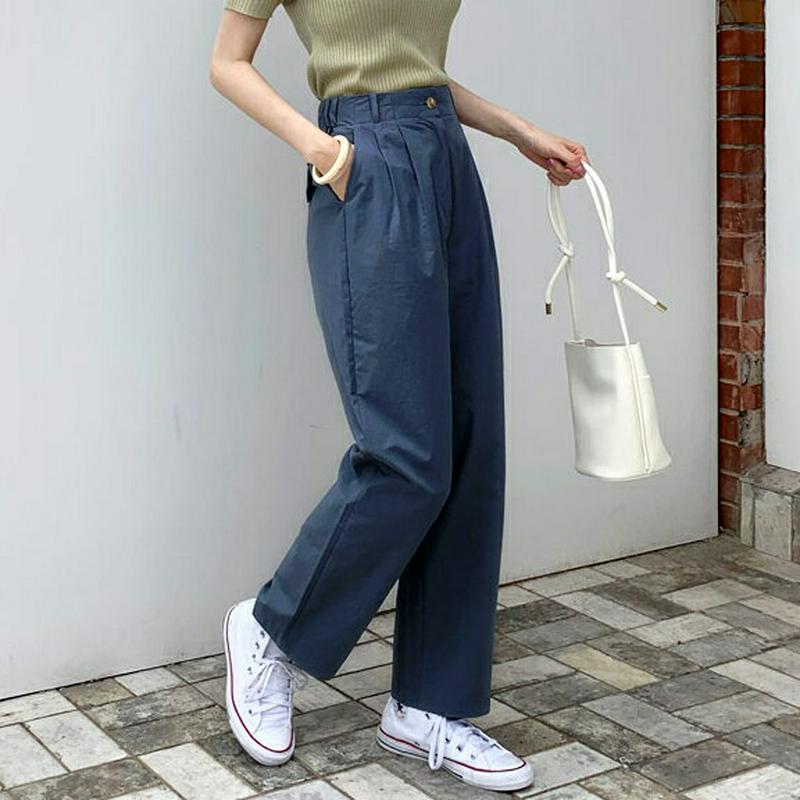 【新作10%OFF】ツータックバックゴムパンツ・全3色・t63397 レディース【pt】【韓国 ファッション パンツ ズボン ボ