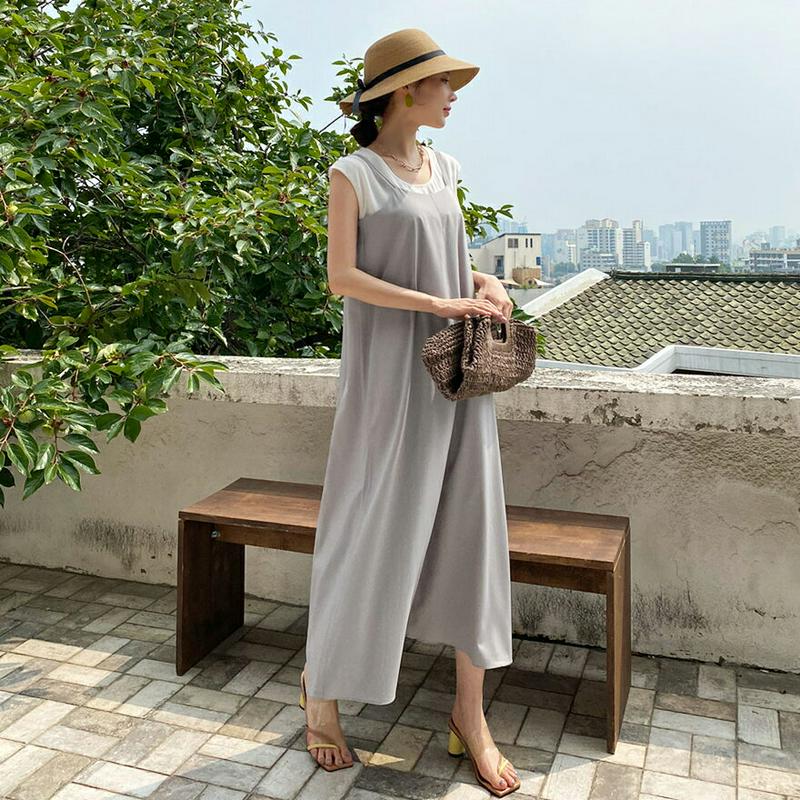 【新作10%OFF】スリーブレスワンピース・全3色・t63387 レディース【ops】【韓国 ファッション ワンピース ロング 