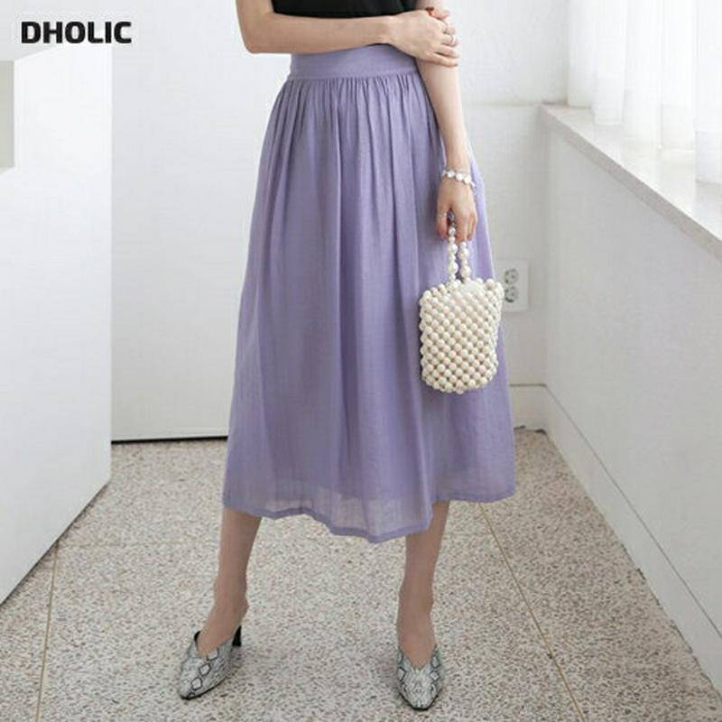 【新作10%OFF】ギャザーロングスカート・全4色・b63347 レディース【sk】【韓国 ファッション スカート ロング ロン