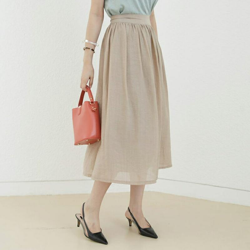 【新作10%OFF】ギャザーロングスカート・全4色・b63347 レディース【sk】【韓国 ファッション スカート ロング ロン